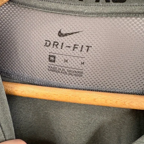 Nike Long-Sleeve Dri-FIT Training Shirt - Gray with Black Swoosh - Picture 2 of 3